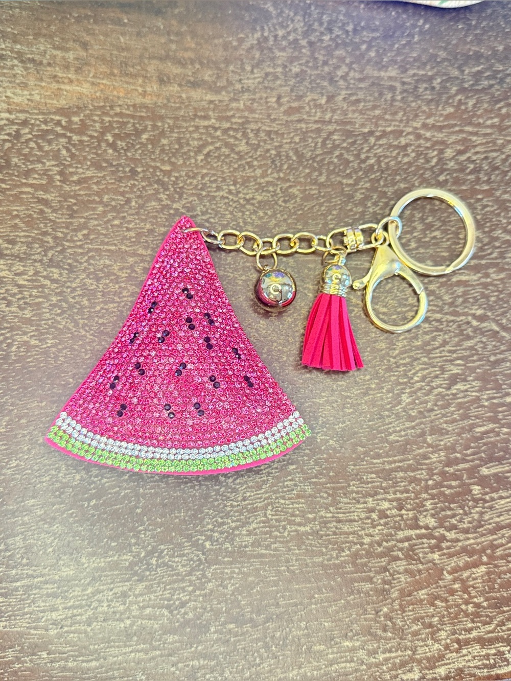 Watermelon Crystal Keychain Bag Charm - Picture 2 of 10
